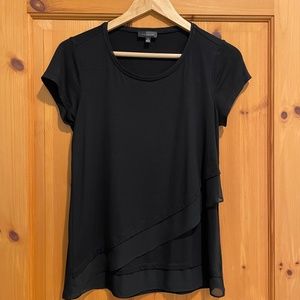 The Limited Black Ruffle T-shirt Size Small